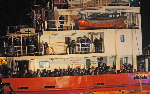 smugglers earned £2m from piloting second abandoned ship to Italyimage